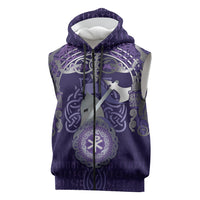 Vikings The Varangian Guard Sleeveless Zip Hoodie Ancient Chi Rho Symbols