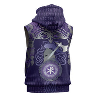 Vikings The Varangian Guard Sleeveless Zip Hoodie Ancient Chi Rho Symbols