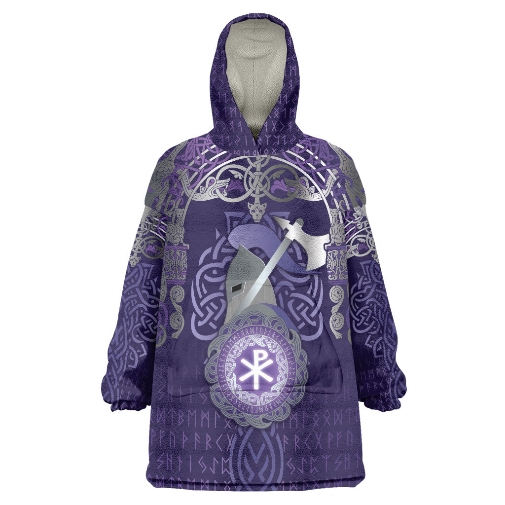 Vikings The Varangian Guard Wearable Blanket Hoodie Ancient Chi Rho Symbols