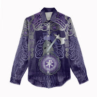 Vikings The Varangian Guard Women Casual Shirt Ancient Chi Rho Symbols