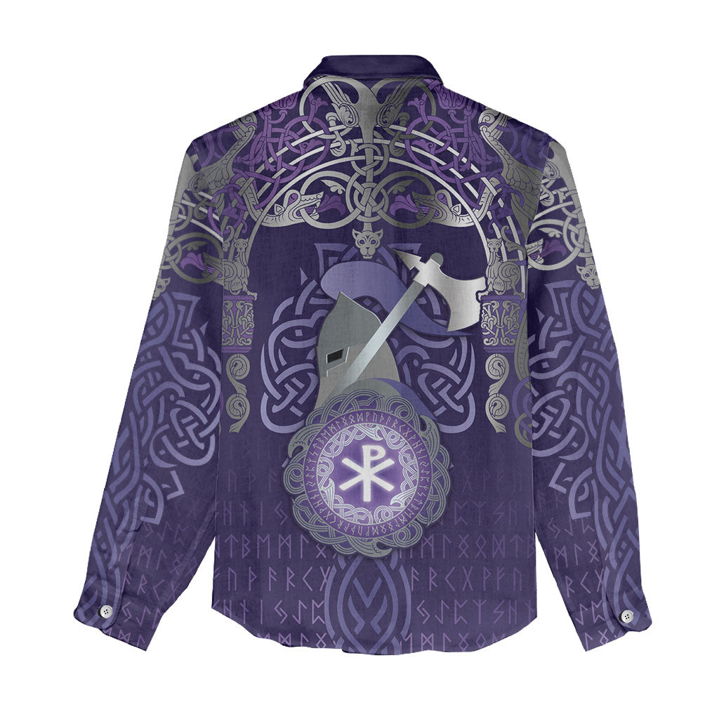 Vikings The Varangian Guard Women Casual Shirt Ancient Chi Rho Symbols