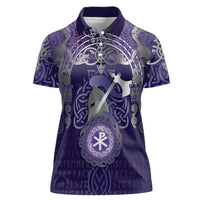 Vikings The Varangian Guard Women Polo Shirt Ancient Chi Rho Symbols
