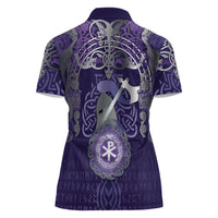 Vikings The Varangian Guard Women Polo Shirt Ancient Chi Rho Symbols