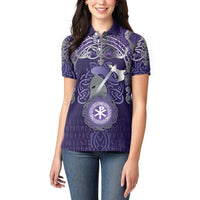 Vikings The Varangian Guard Women Polo Shirt Ancient Chi Rho Symbols