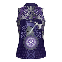 Vikings The Varangian Guard Women Sleeveless Polo Shirt Ancient Chi Rho Symbols