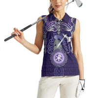Vikings The Varangian Guard Women Sleeveless Polo Shirt Ancient Chi Rho Symbols