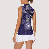 Vikings The Varangian Guard Women Sleeveless Polo Shirt Ancient Chi Rho Symbols