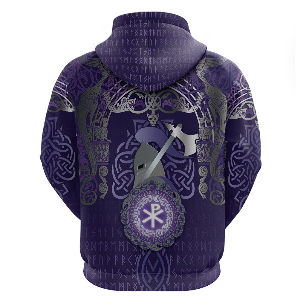 Vikings The Varangian Guard Zip Hoodie Ancient Chi Rho Symbols