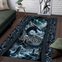 Dark Vikings Area Rug Norse Dragon Nidhogg