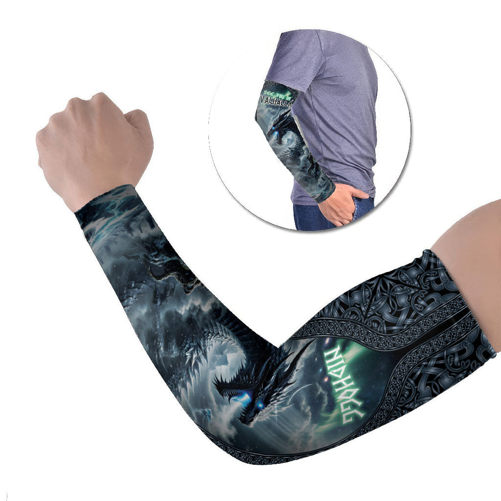 Dark Vikings Arm Sleeves Norse Dragon Nidhogg