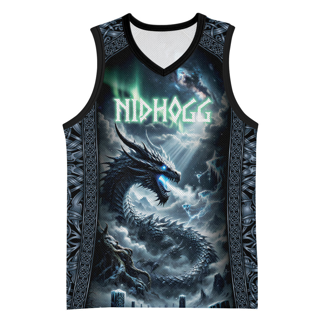 Dark Vikings Basketball Jersey Norse Dragon Nidhogg