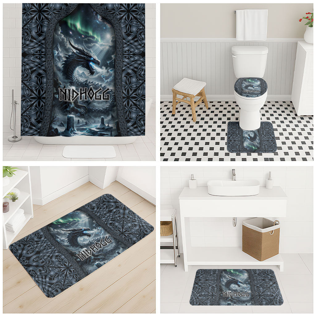 Dark Vikings Bathroom Set Norse Dragon Nidhogg