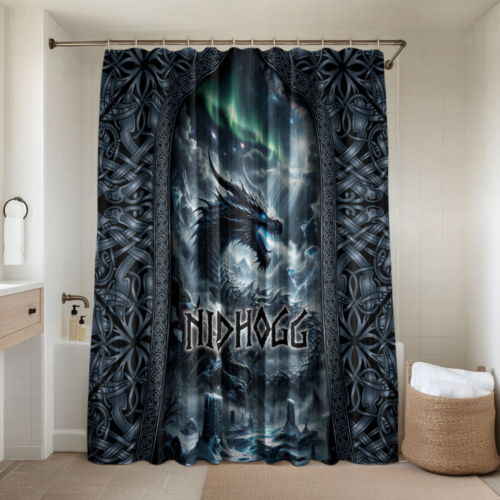 Dark Vikings Bathroom Set Norse Dragon Nidhogg