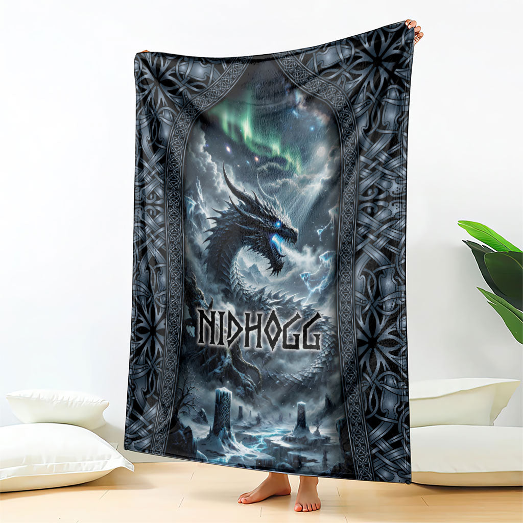 Dark Vikings Blanket Norse Dragon Nidhogg