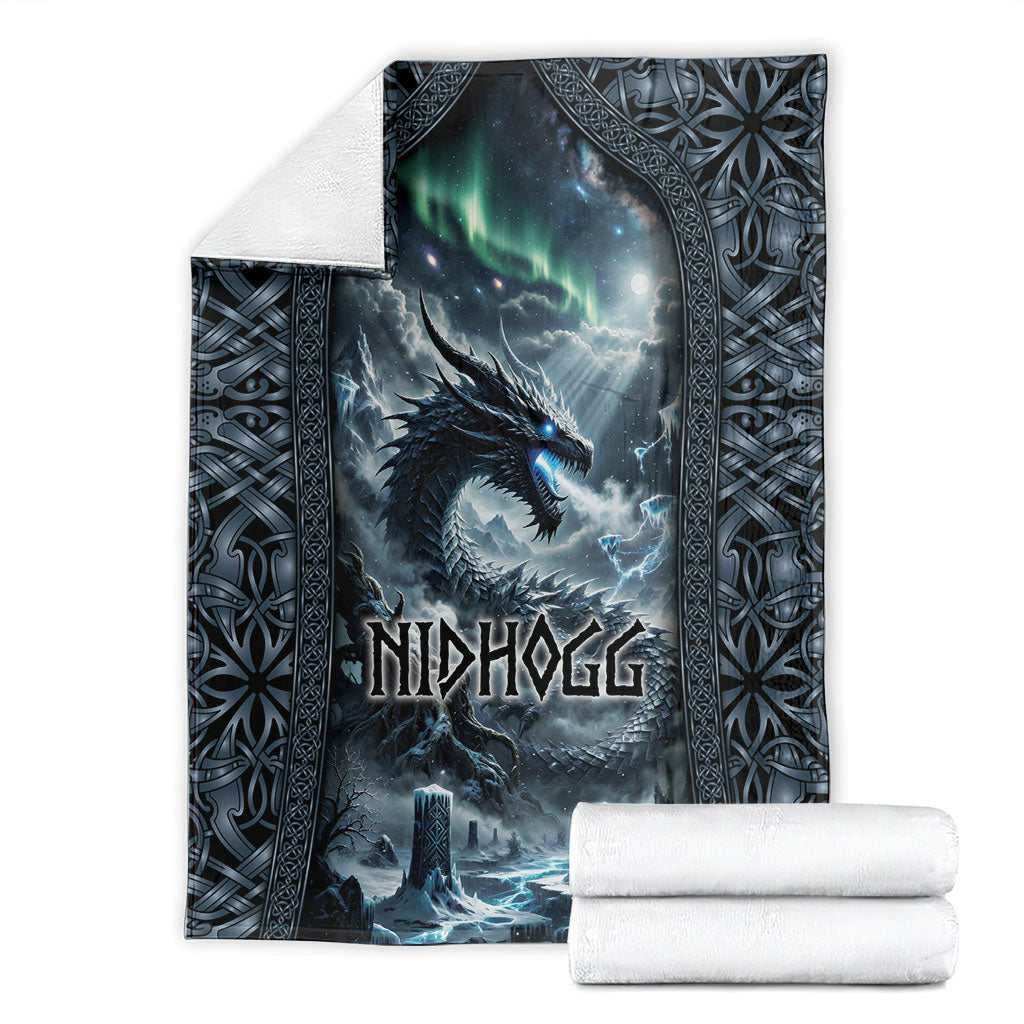 Dark Vikings Blanket Norse Dragon Nidhogg
