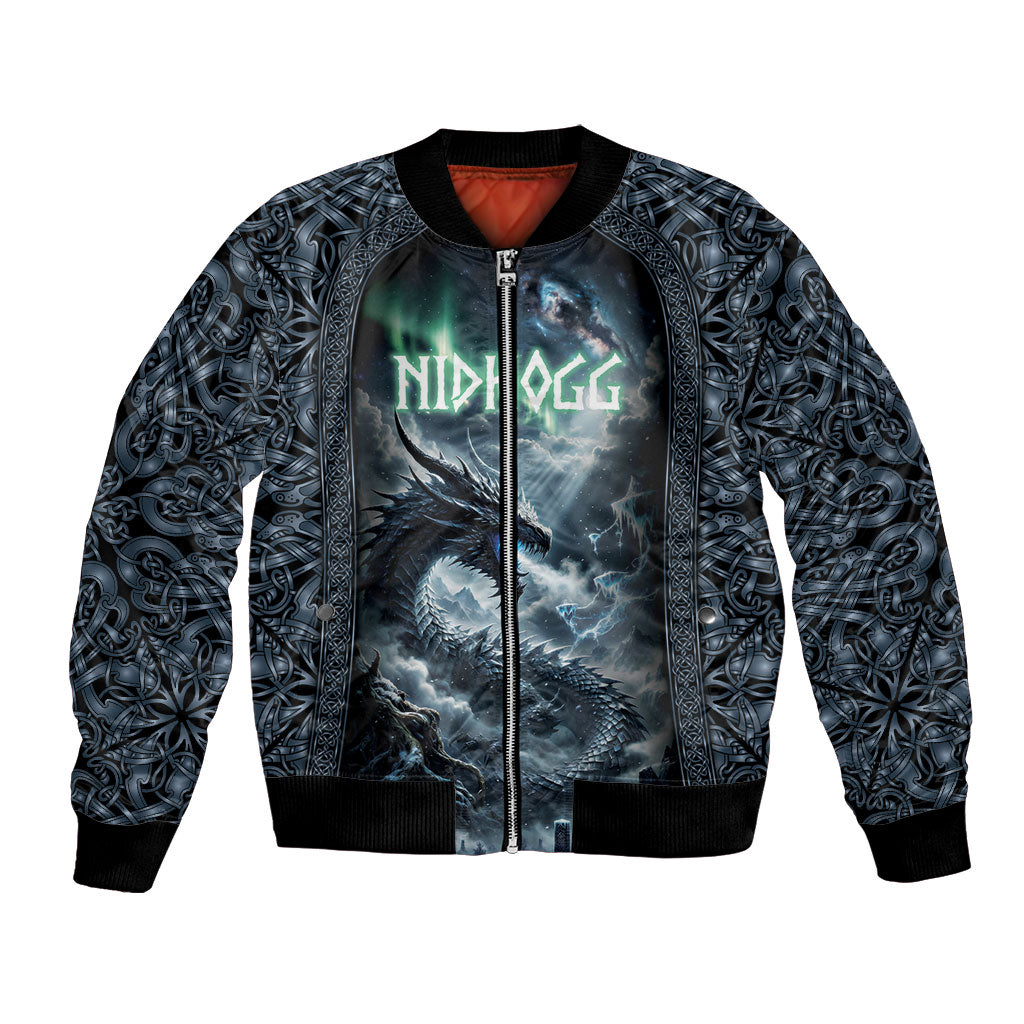 Dark Vikings Bomber Jacket Norse Dragon Nidhogg