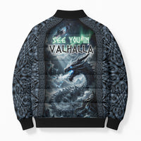 Dark Vikings Bomber Puffer Jacket Norse Dragon Nidhogg