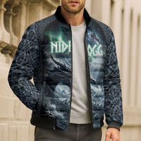 Dark Vikings Bomber Puffer Jacket Norse Dragon Nidhogg