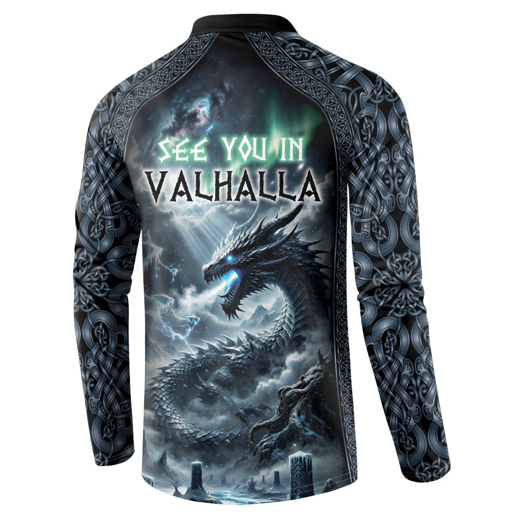 Dark Vikings Button Sweatshirt Norse Dragon Nidhogg