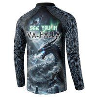 Dark Vikings Button Sweatshirt Norse Dragon Nidhogg