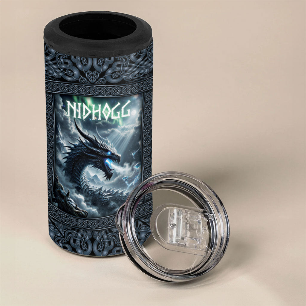 Dark Vikings 4 in 1 Can Cooler Tumbler Norse Dragon Nidhogg