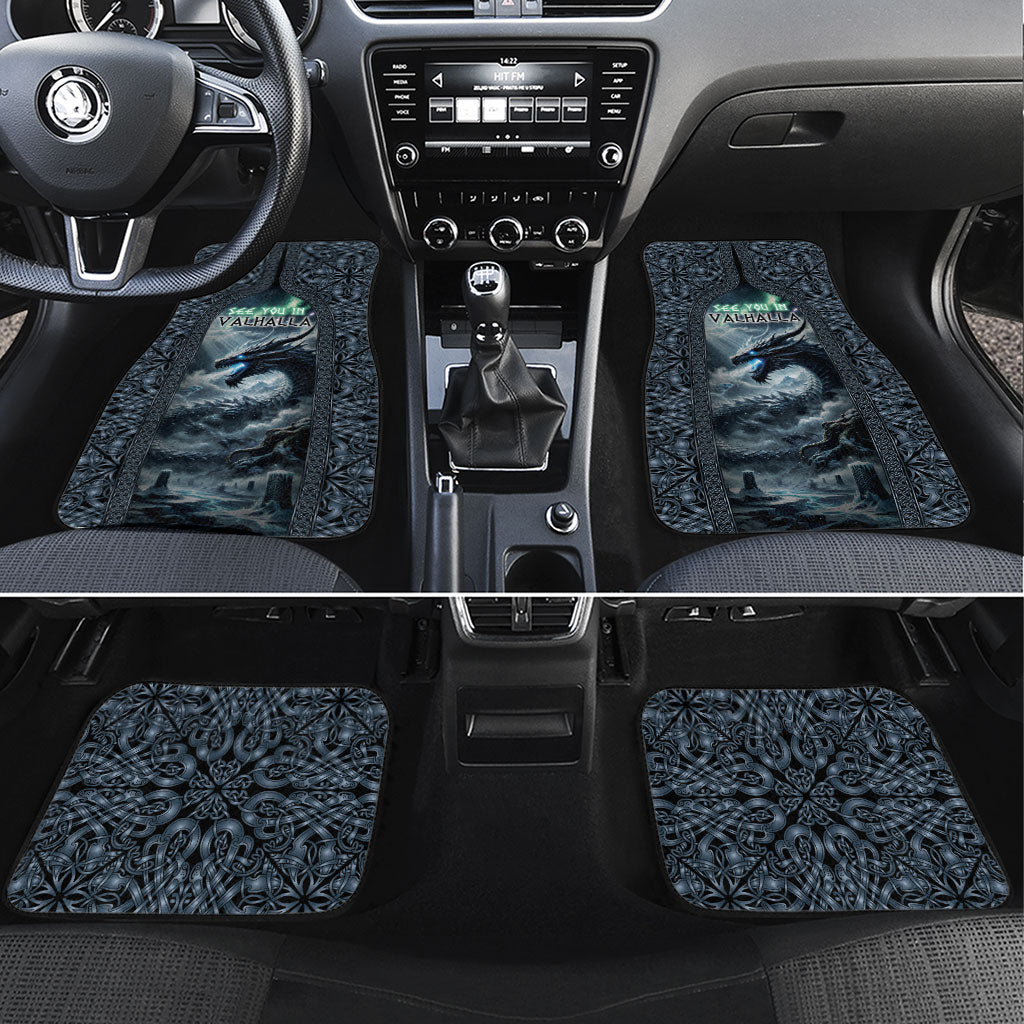 Dark Vikings Car Mats Norse Dragon Nidhogg