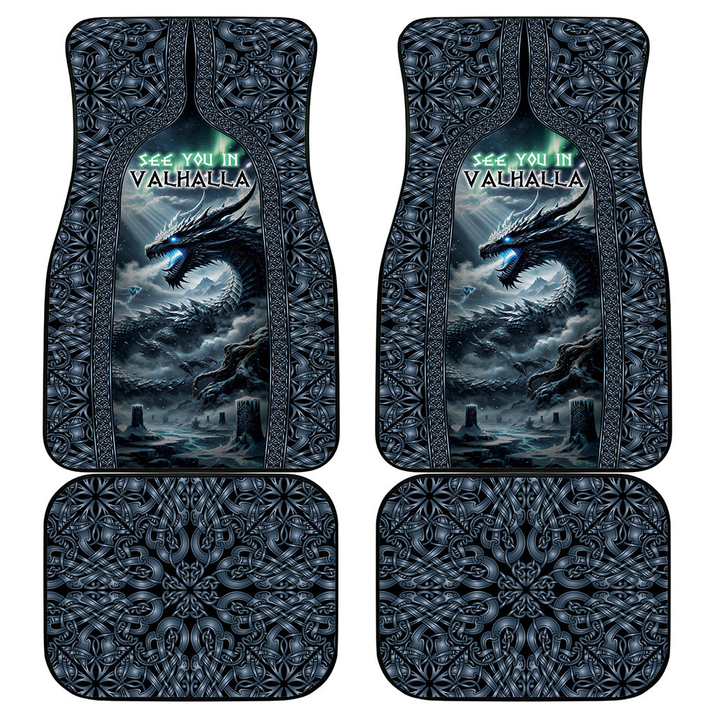 Dark Vikings Car Mats Norse Dragon Nidhogg