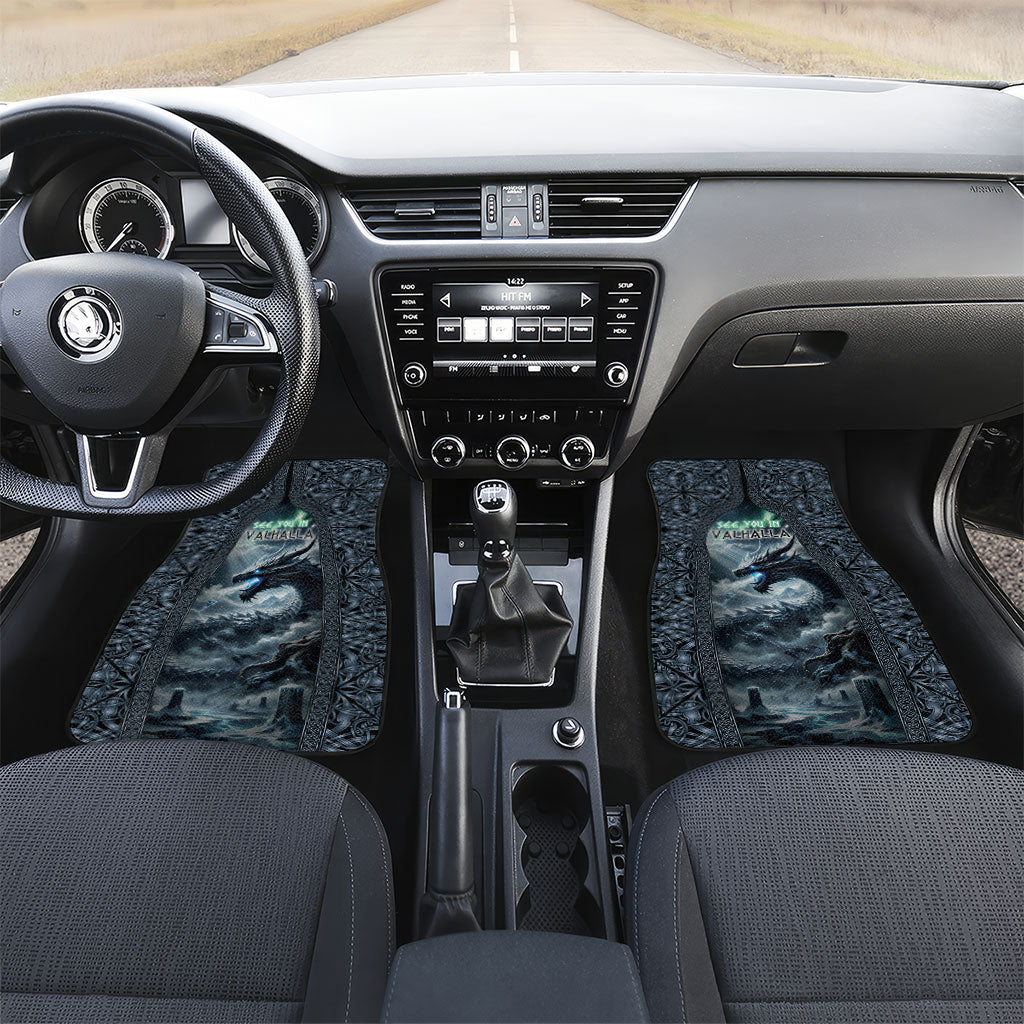 Dark Vikings Car Mats Norse Dragon Nidhogg