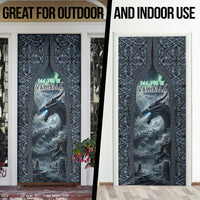 Dark Vikings Door Cover Norse Dragon Nidhogg
