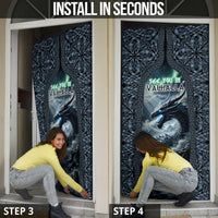 Dark Vikings Door Cover Norse Dragon Nidhogg
