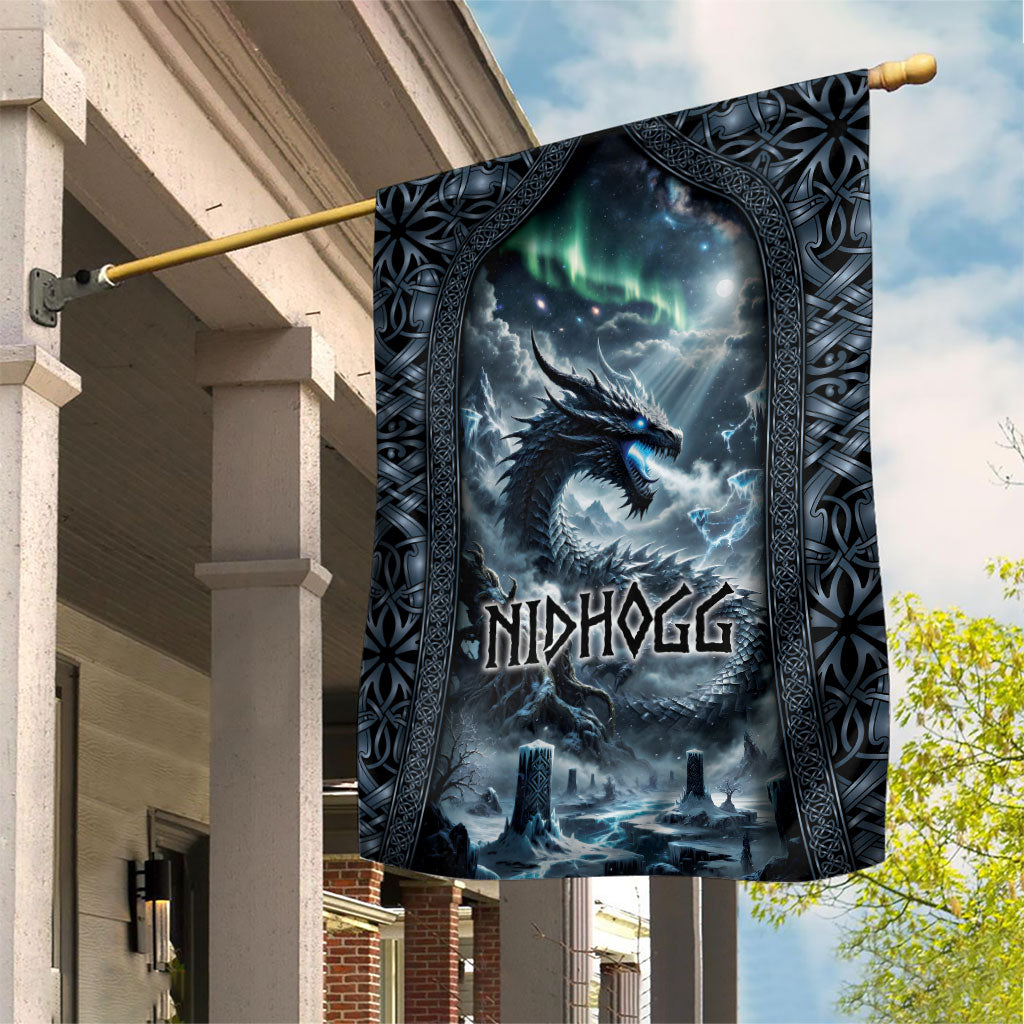Dark Vikings Garden Flag Norse Dragon Nidhogg