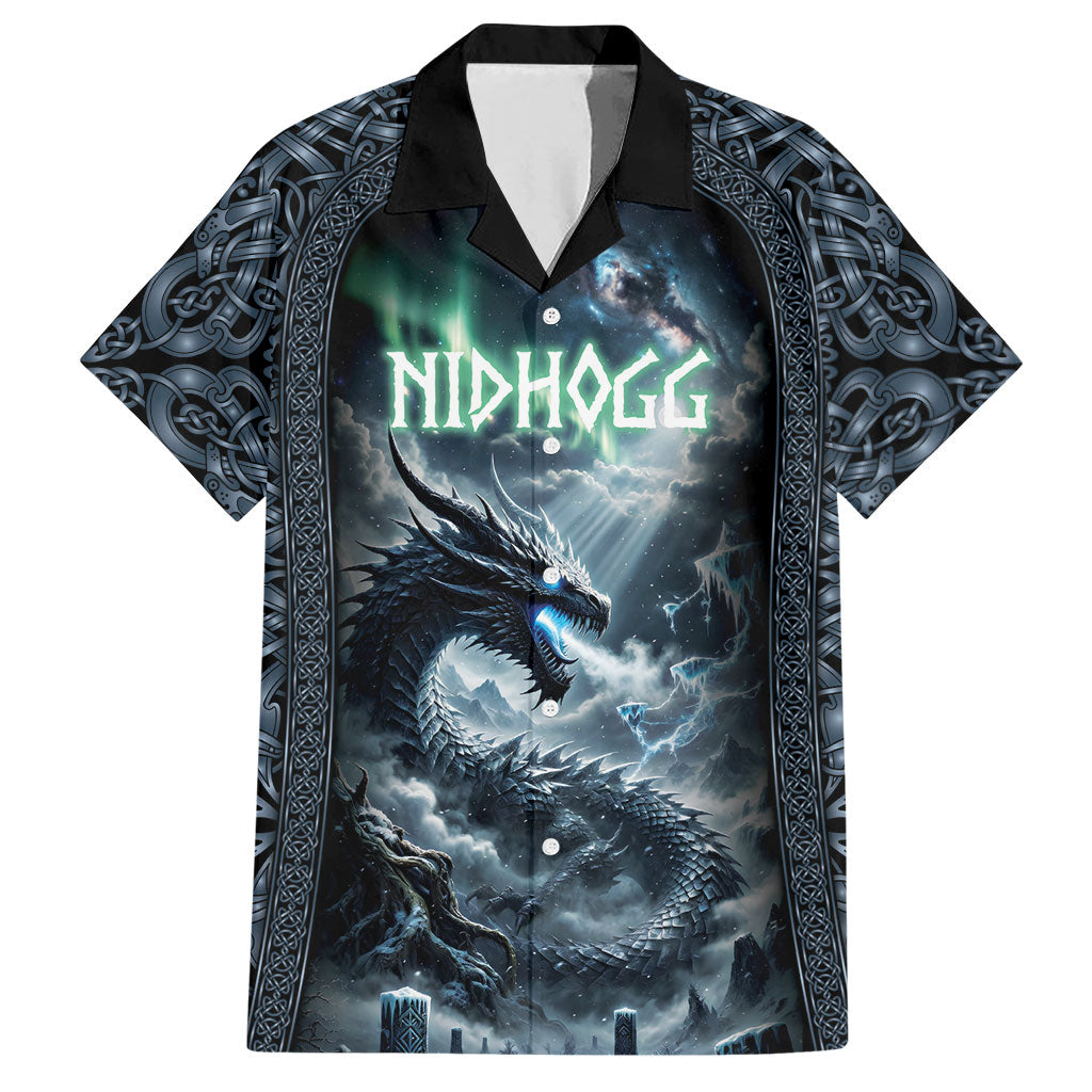 Dark Vikings Hawaiian Shirt Norse Dragon Nidhogg