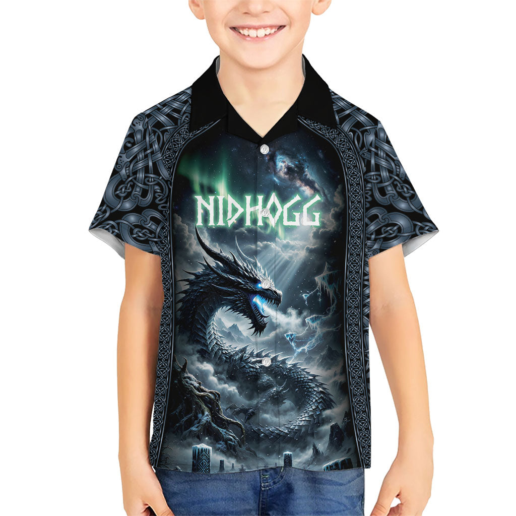 Dark Vikings Hawaiian Shirt Norse Dragon Nidhogg