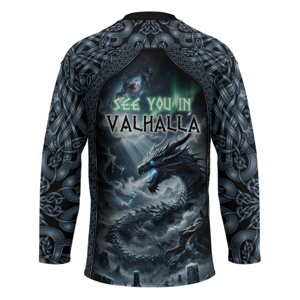 Dark Vikings Hockey Jersey Norse Dragon Nidhogg