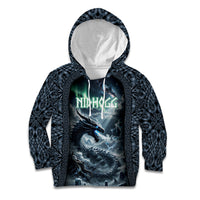 Dark Vikings Kid Hoodie Norse Dragon Nidhogg