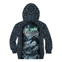 Dark Vikings Kid Hoodie Norse Dragon Nidhogg