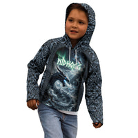 Dark Vikings Kid Hoodie Norse Dragon Nidhogg
