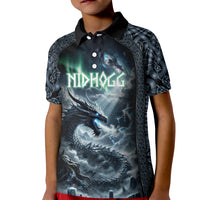 Dark Vikings Kid Polo Shirt Norse Dragon Nidhogg