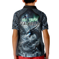 Dark Vikings Kid Polo Shirt Norse Dragon Nidhogg