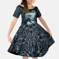 Dark Vikings Kid Short Sleeve Dress Norse Dragon Nidhogg