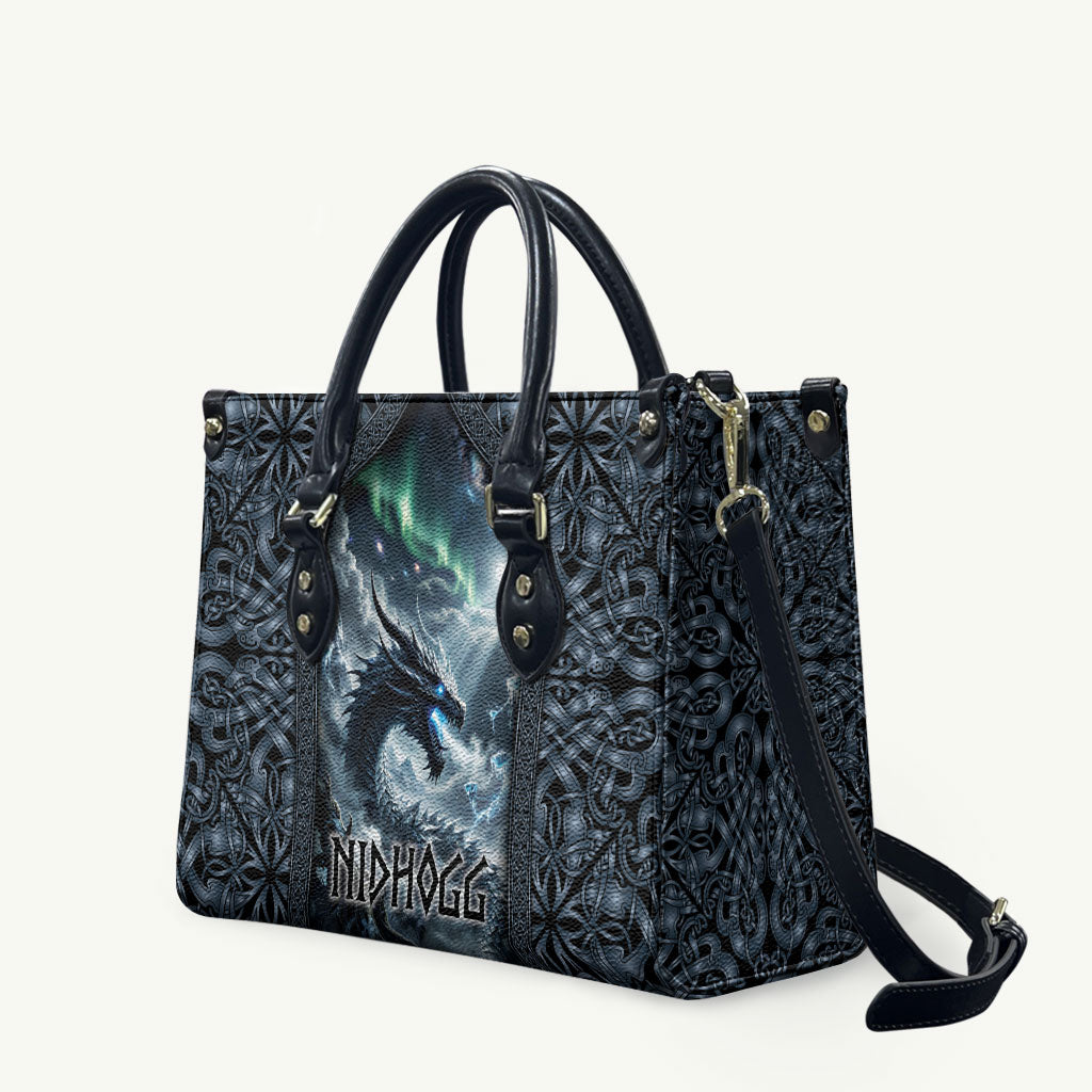 Dark Vikings Leather Bag Norse Dragon Nidhogg