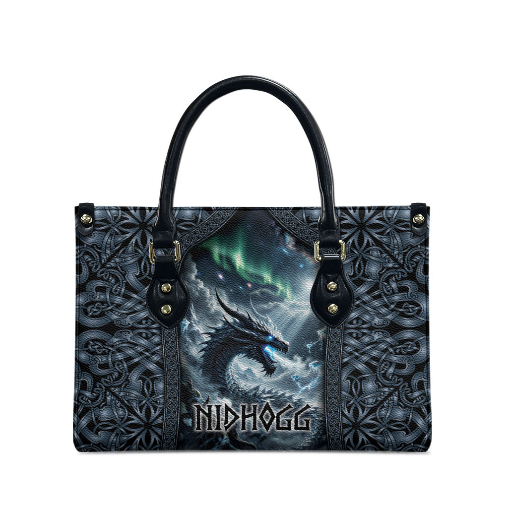 Dark Vikings Leather Bag Norse Dragon Nidhogg