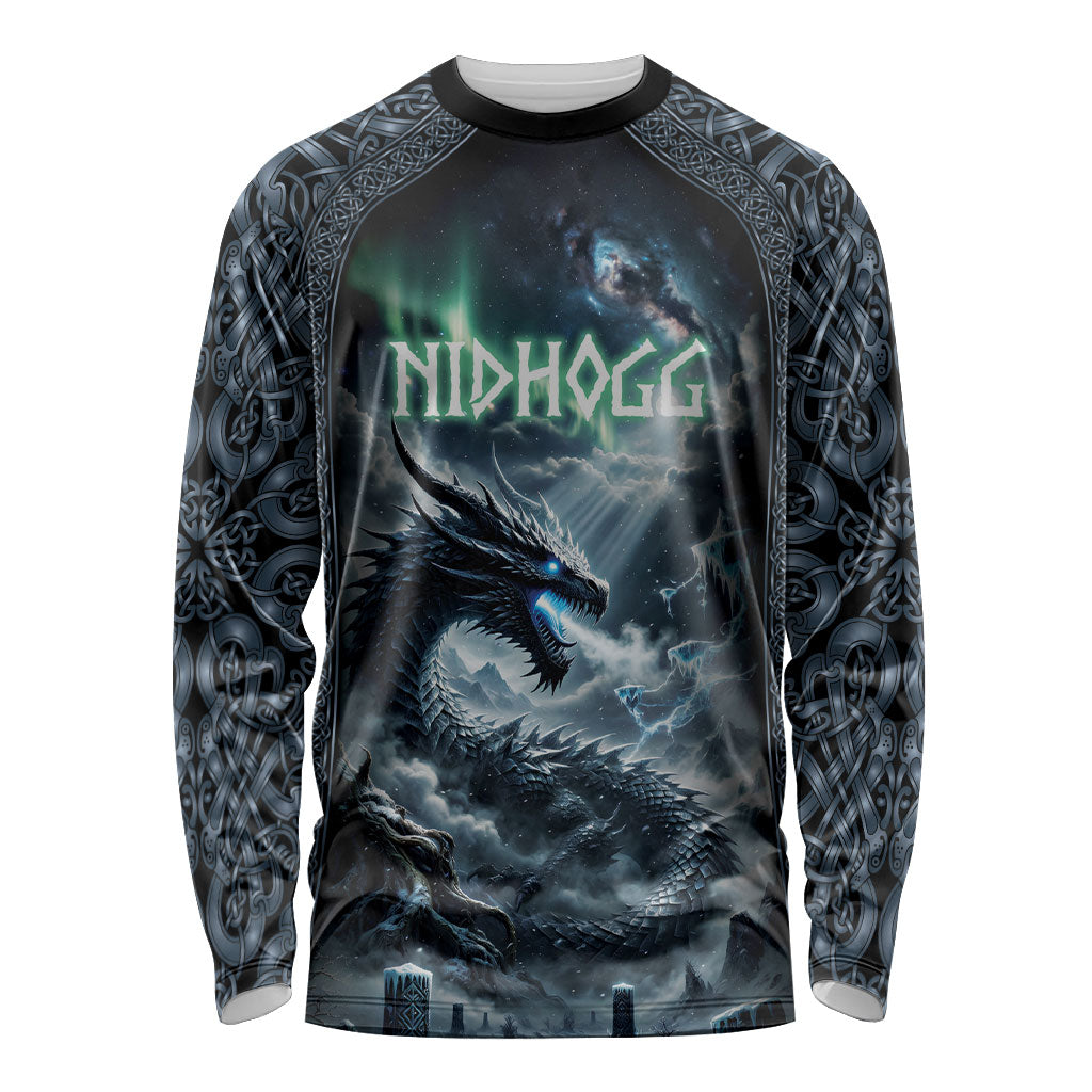 Dark Vikings Long Sleeve Shirt Norse Dragon Nidhogg