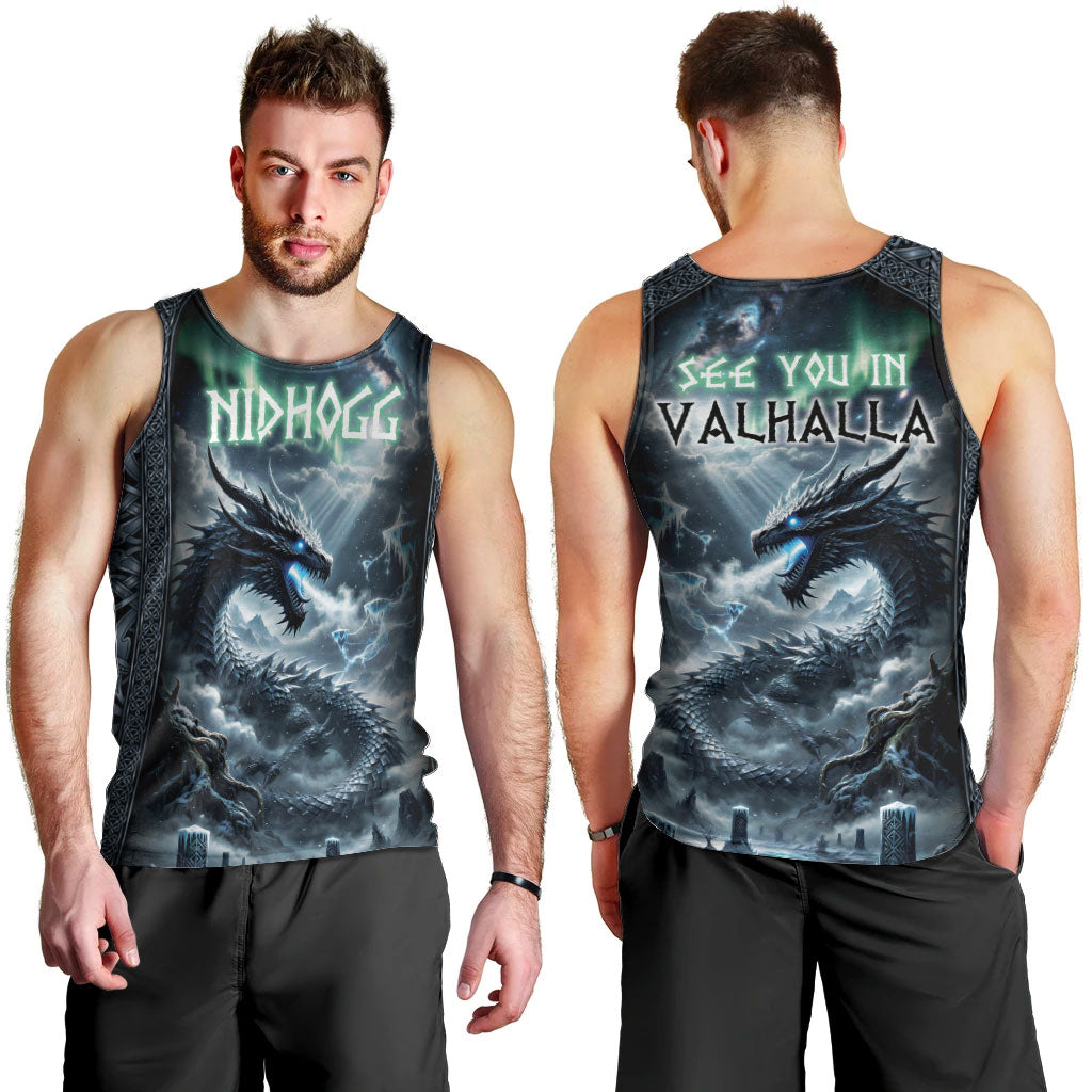 Dark Vikings Men Tank Top Norse Dragon Nidhogg