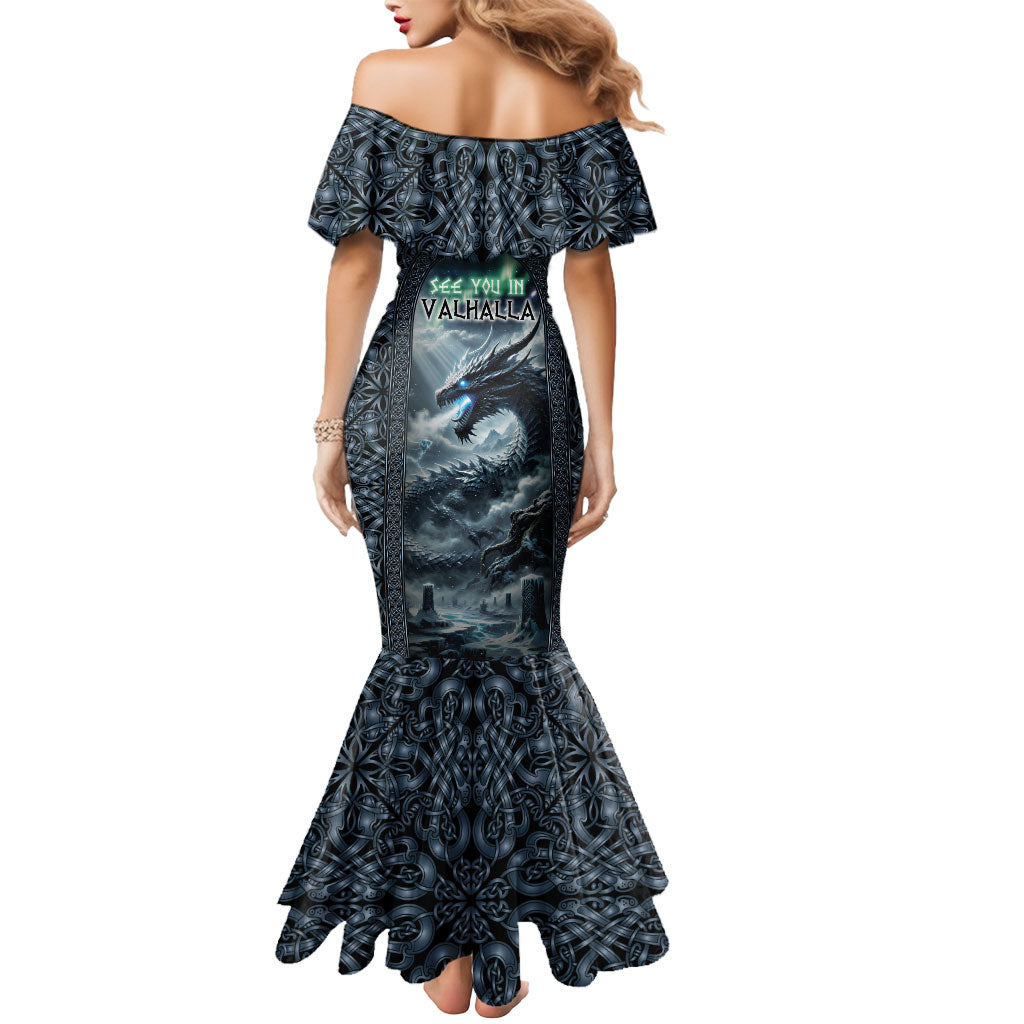 Dark Vikings Mermaid Dress Norse Dragon Nidhogg