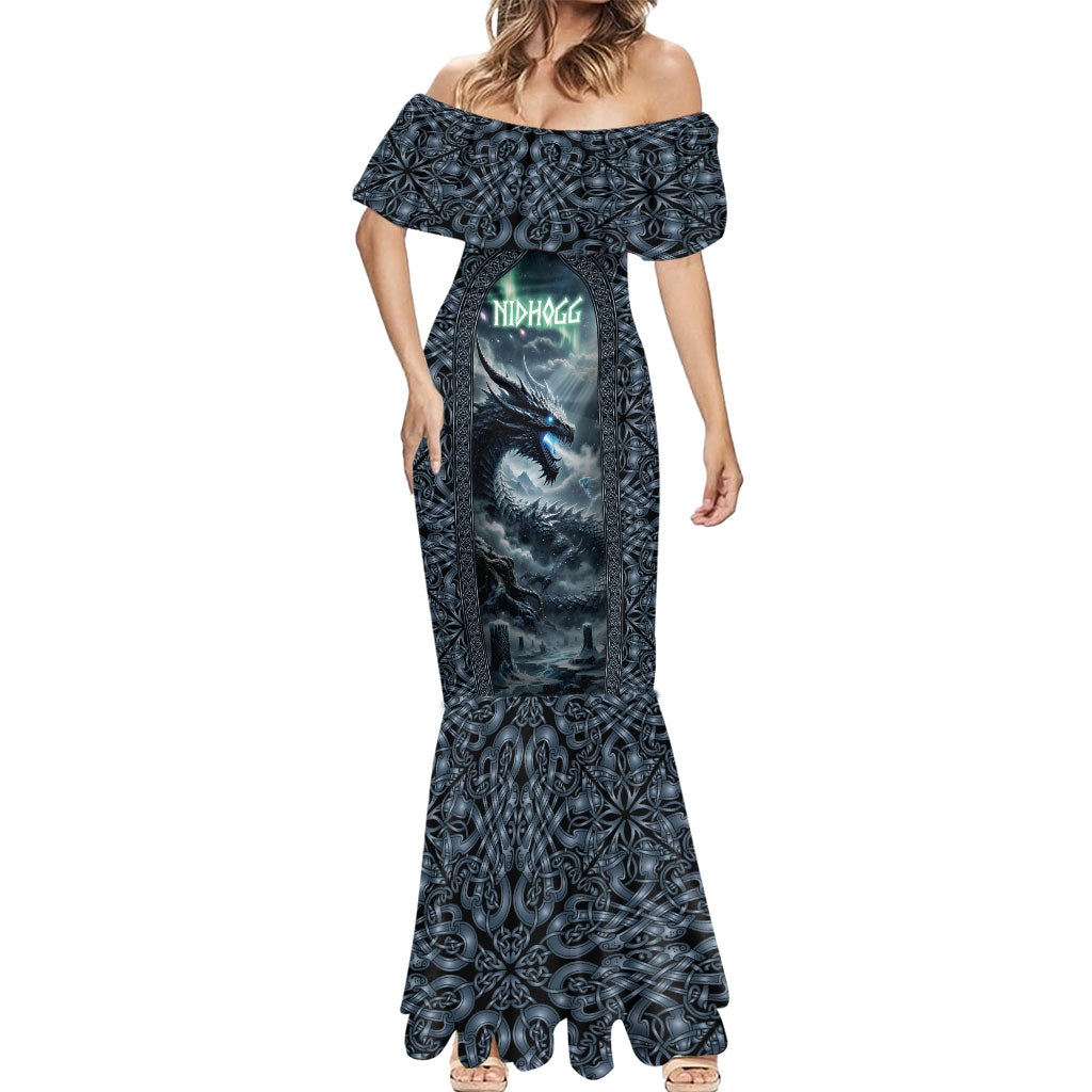 Dark Vikings Mermaid Dress Norse Dragon Nidhogg