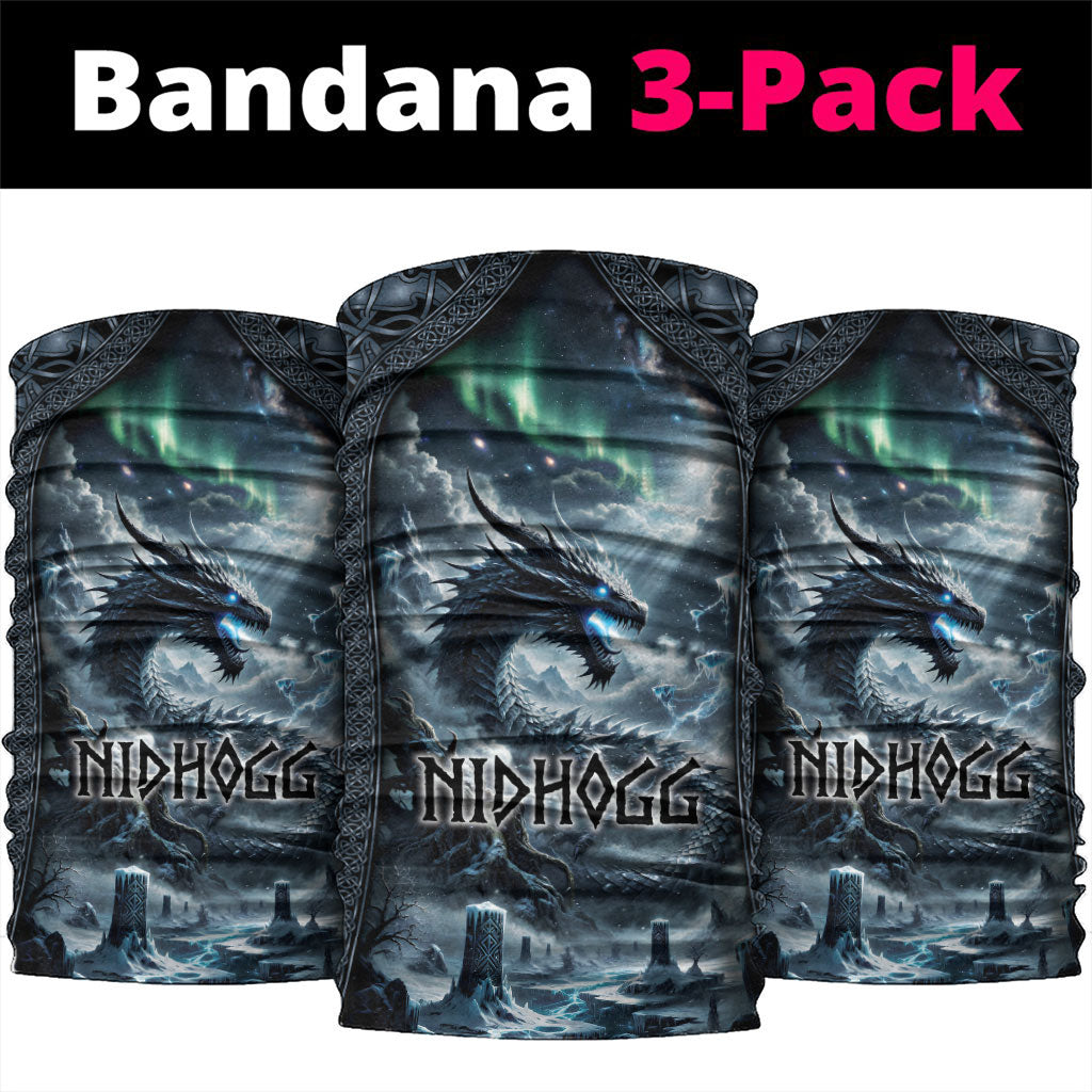 Dark Vikings Neck Gaiter Norse Dragon Nidhogg