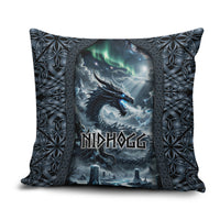Dark Vikings Pillow Cover Norse Dragon Nidhogg