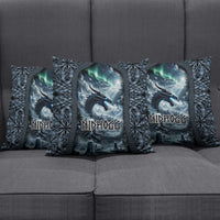 Dark Vikings Pillow Cover Norse Dragon Nidhogg