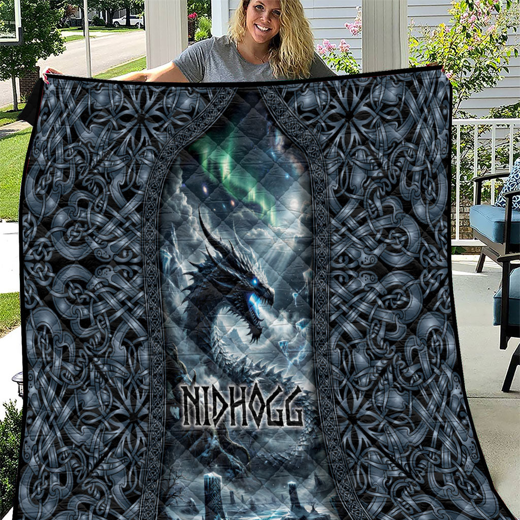 Dark Vikings Quilt Norse Dragon Nidhogg